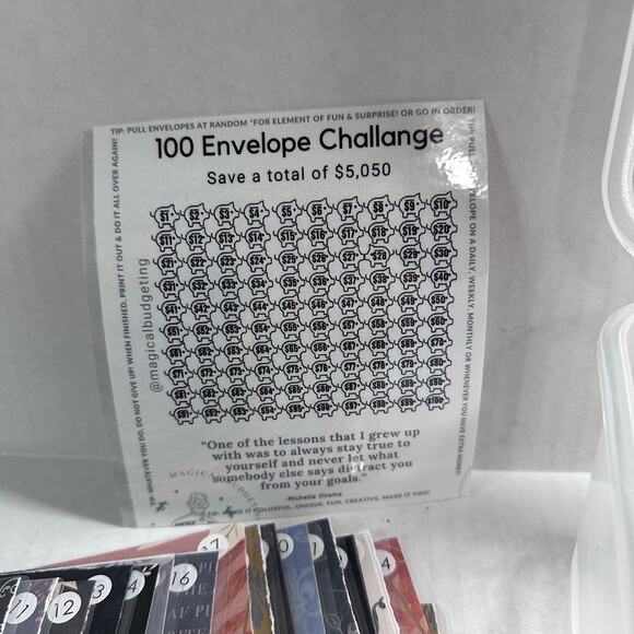 Magical budgeting new “pumpkin patch” 1-100 mini envelope challenge w/box - Picture 5 of 10